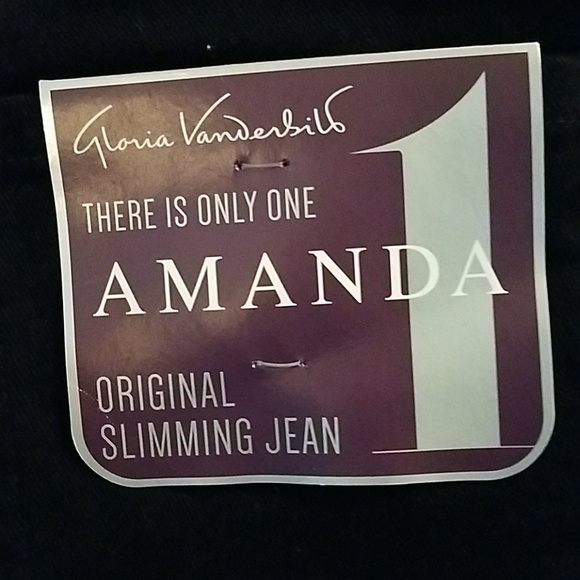 GLORIA VANDERBILT SLIMMING BLK JEANS. 12 - Picture 6 of 8